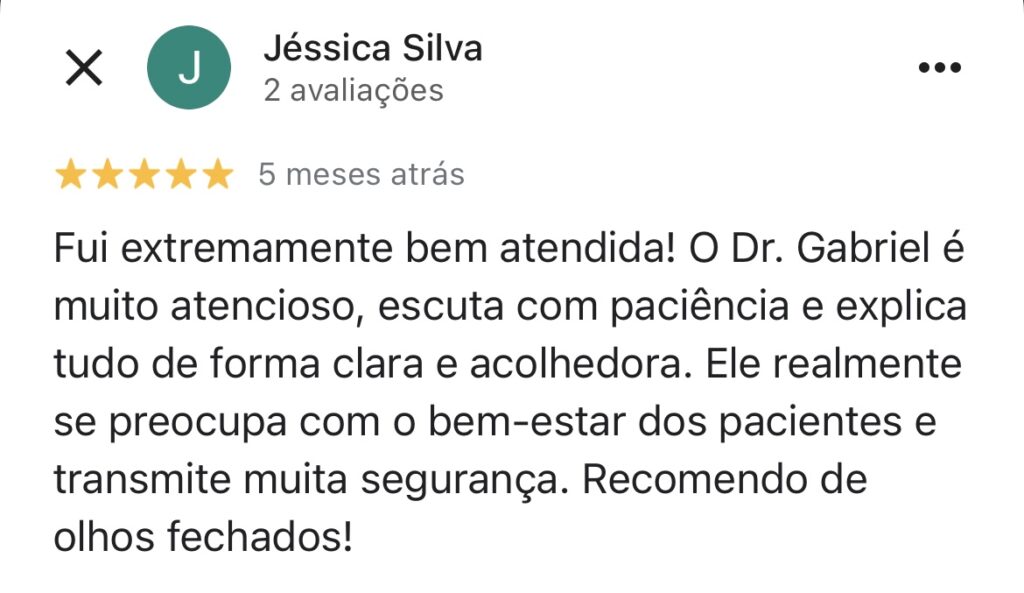 depoimento de paciente atendido pelo dr gabriel takao